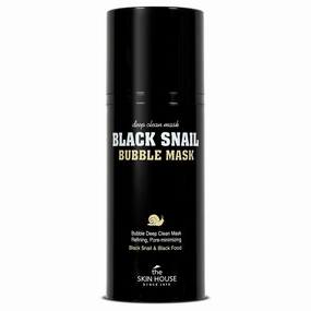 The Skin House Black Snail Bubble Mask 3.4 fl.oz. Deep Cleanses Pore, Blackheads | Carbonated Bubble Korean Face Mask, Snail Mucin, Charcoal, Korean Skin Care, 100ml