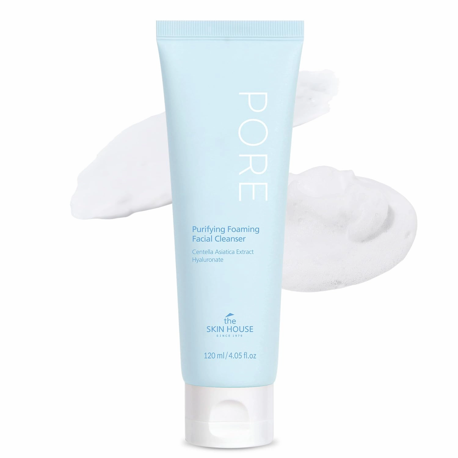 The Skin House Pore Purifying Foaming Facial Cleanser 4.05 fl.oz I Centella Asiatica, Deep Cleansing, Oily Skin I Facial Wash, Korean Skincare (120ml)