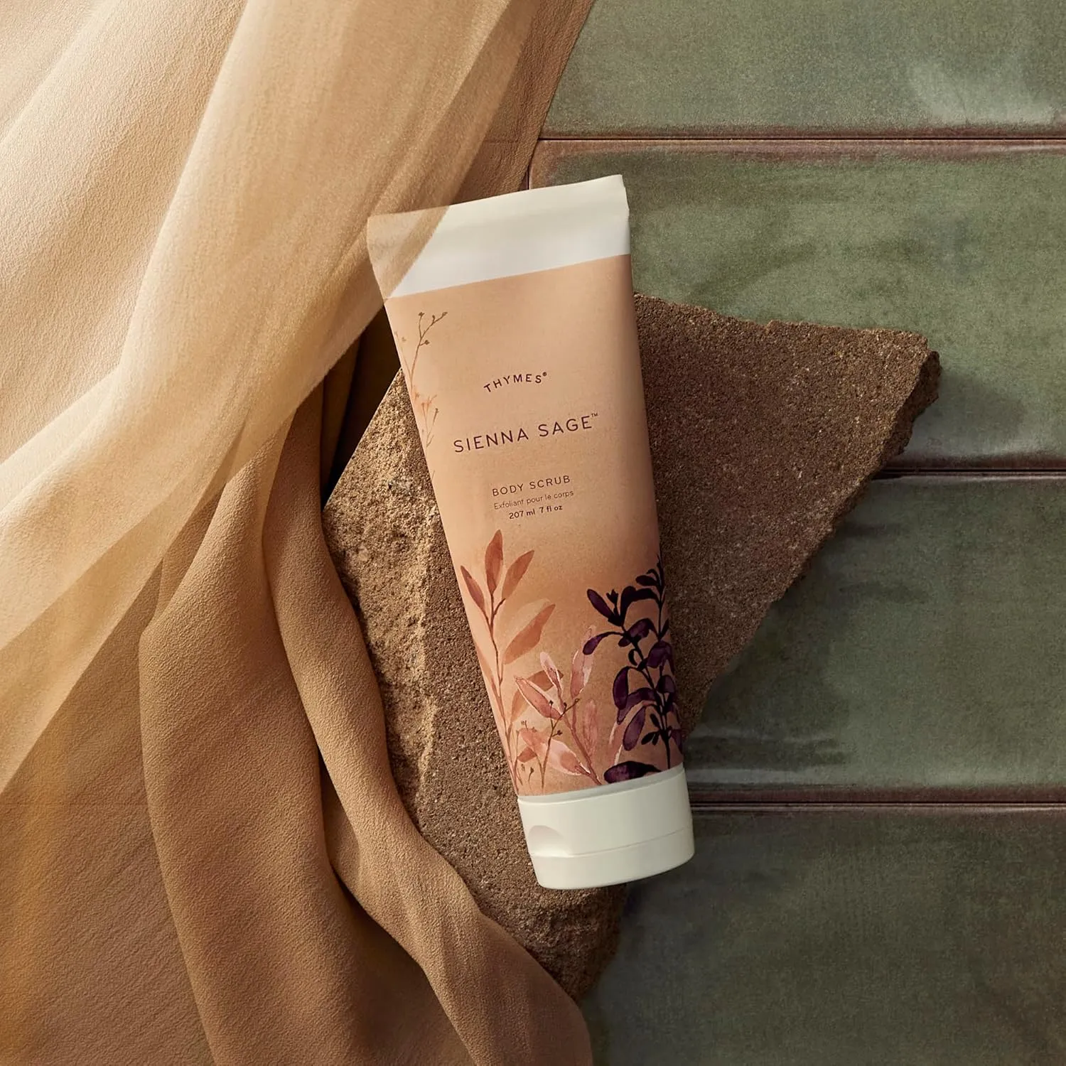 Thymes Sienna Sage Body Scrub - Moisturizing and Exfoliating Body Scrub for Skin Care Routine (7 Fl Oz)
