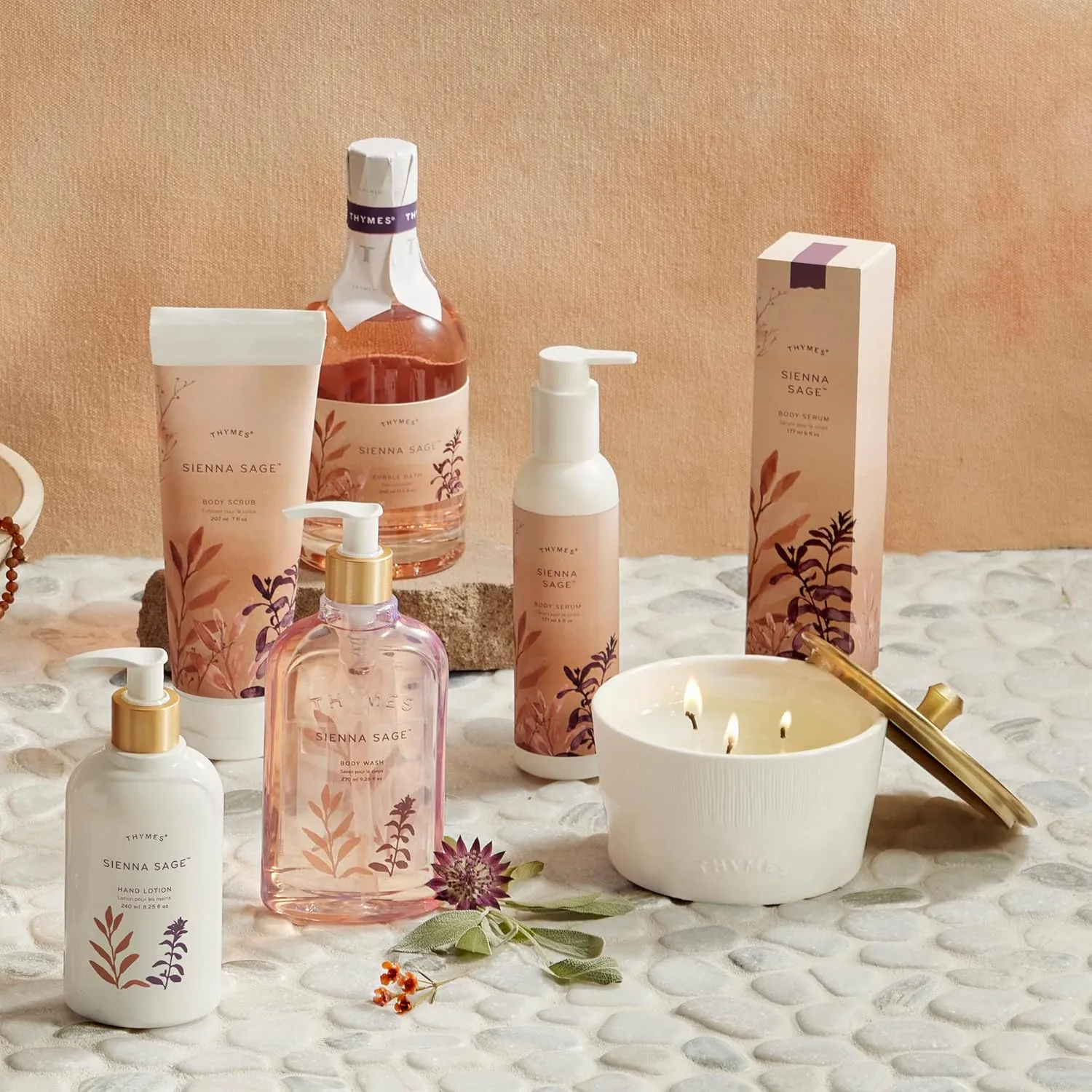 Thymes Sienna Sage Body Scrub - Moisturizing and Exfoliating Body Scrub for Skin Care Routine (7 Fl Oz)