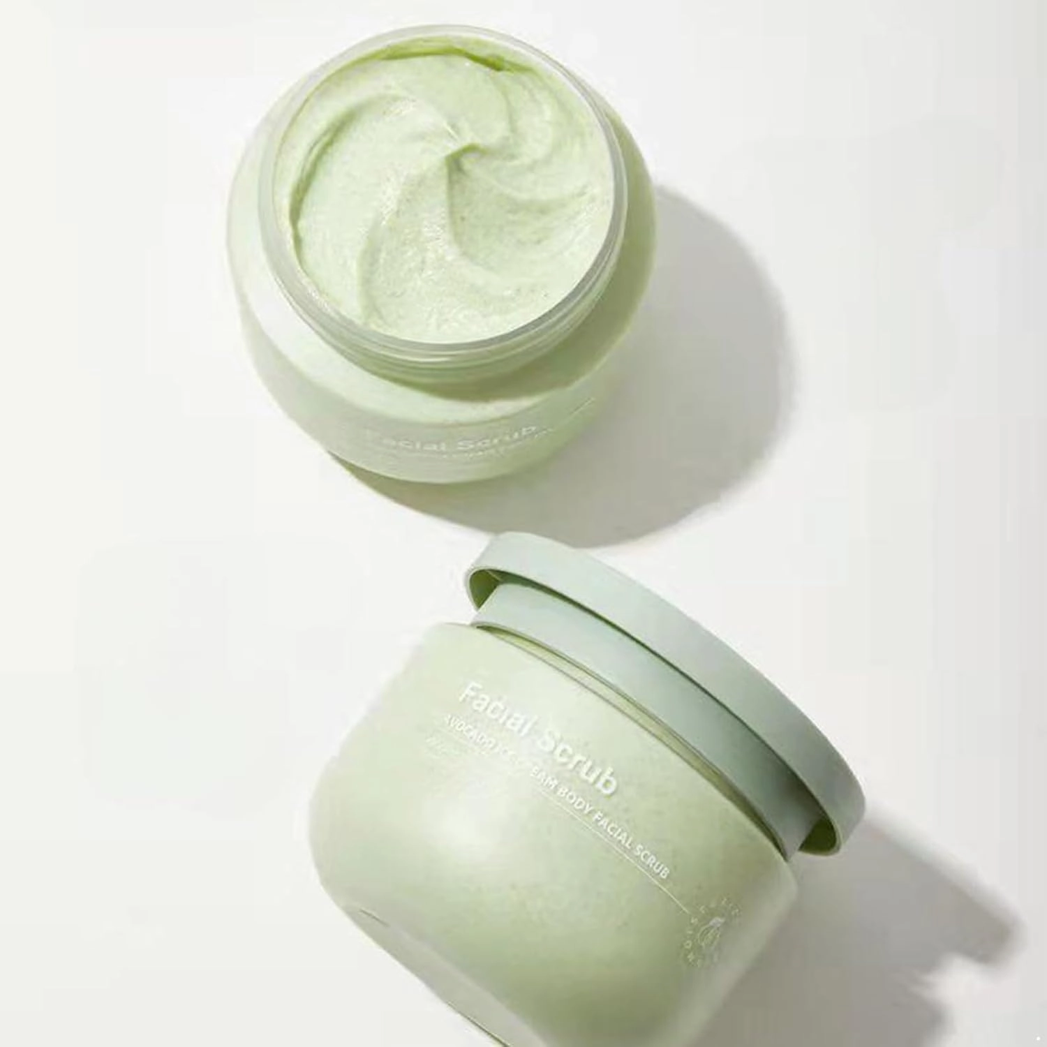 TiaoBug 250g Exfoliating Scrub Cream for Women Girls Gentle Deep Cleansing Hydrating Moisturizing Smooths Skin Brightens Tone Body Hand Foot Face Care Green One Size