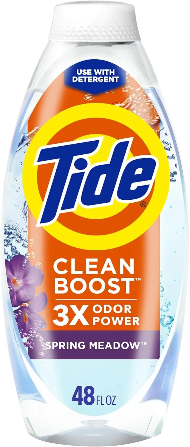 Tide Deep Cleansing Fabric Rinse with 3X Odor Power, Spring Meadow, 48 oz