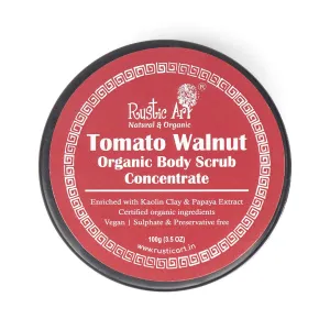 Tomato Walnut Body Scrub Concentrate | Exfoliating Body, Hands, Face, Legs, Foot | Foaming Scrub, Lasts 3X Longer | For Women & Men | Vegan & Cruelty Free | (3.5 Oz)