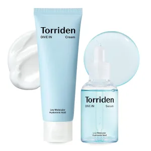 Torriden DIVE IN Serum 1.69 fl.oz.   Cream 2.71 fl.oz. | Hyaluronic Acid Care Duo Set | Deep Hydrating Skin Care to Get Glass Skin