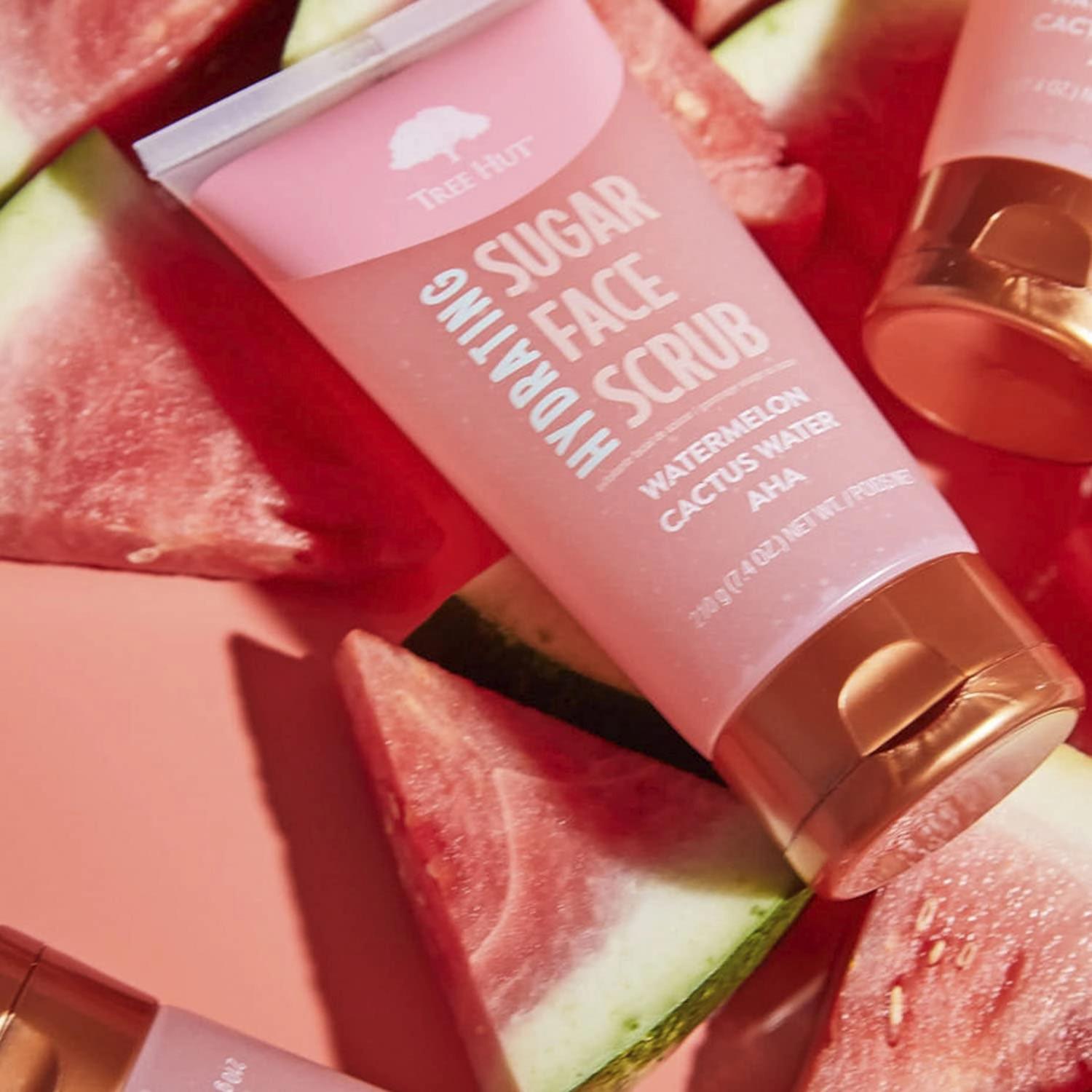 Tree Hut Watermelon & Cactus Hydrating Face Scrub | Deep Cleans Pores to Remove Dead Skin & Impurities | Nourishing Essential Body Care | 7.4 fl oz.