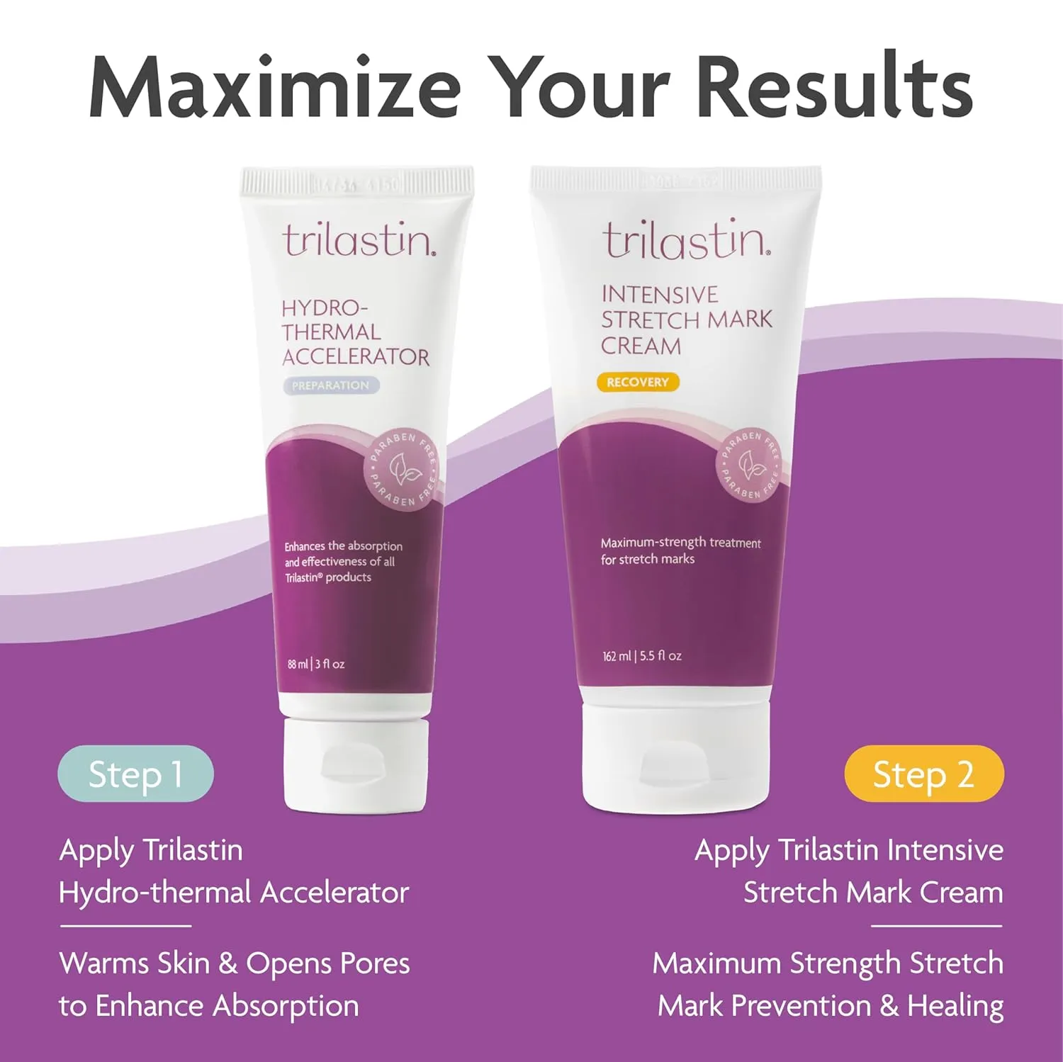 TriLASTIN SR Vit. Infused Intensive Stretch Mark & Scar Cream for Pregnancy - 5.5 Oz, Cocoa Butter Scar Treatment, Hypoallergenic & Paraben-Free - Moisturizing Lotion for Women