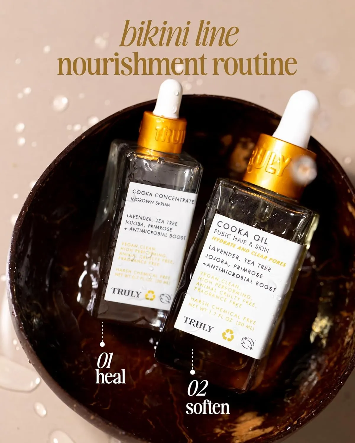 Truly Cooka Collection | Soothing & Hydrating Treatment for Sensitive Areas | Prevents Irritation and Ingrown Hair in Bikini Line & Intimate Areas