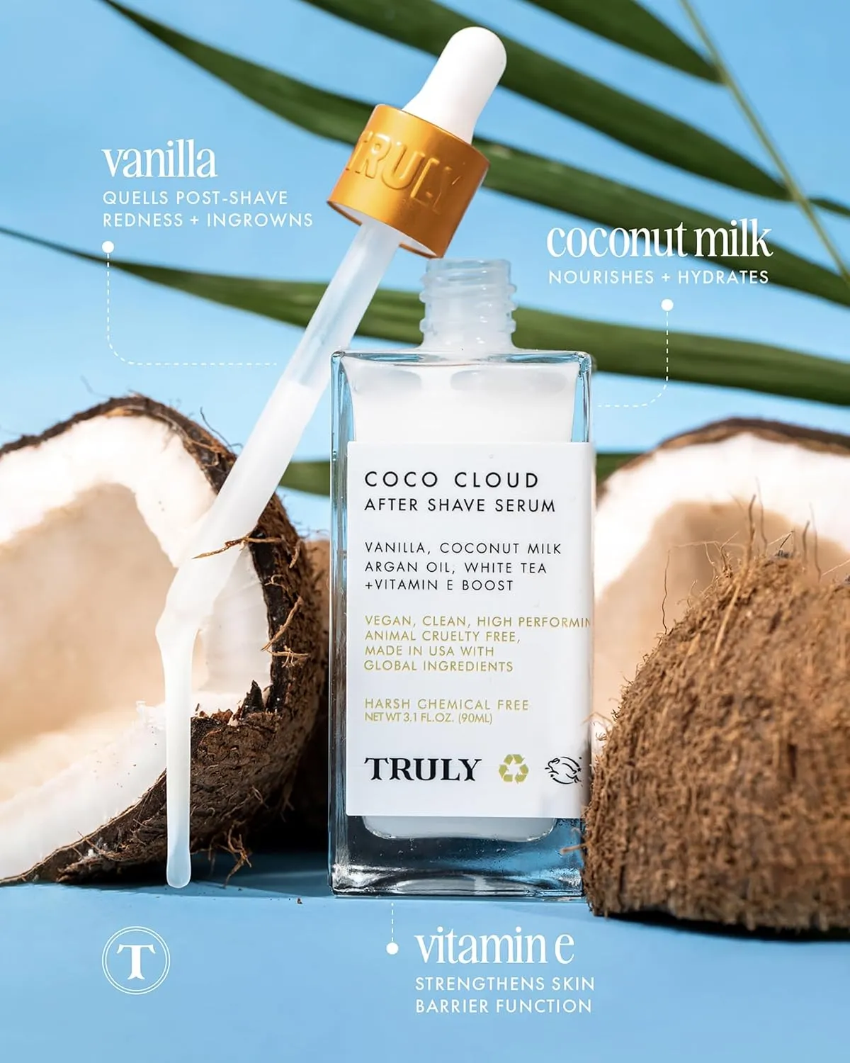Truly Luxury After Shave Serum | Soothing & Hydrating Post Shave Treatment to Prevent Ingrown Hair For Smooth, Irritation-Free Skin