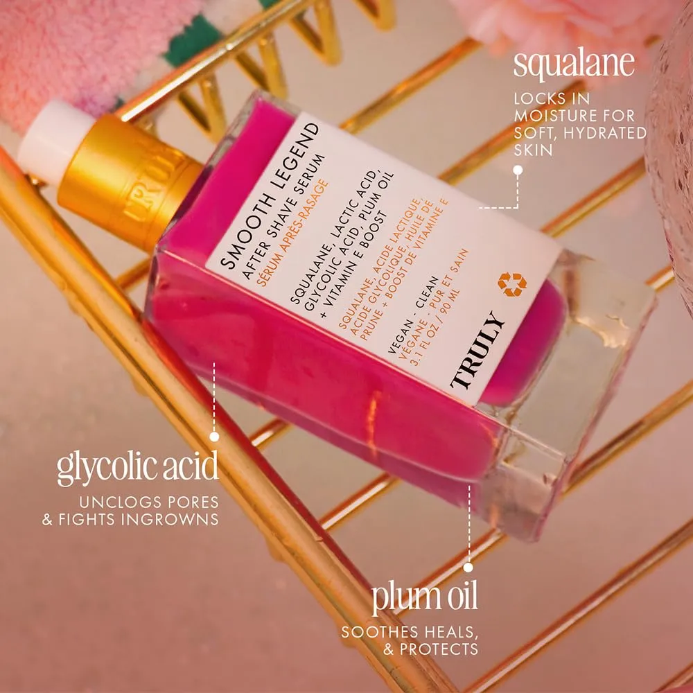 Truly Luxury After Shave Serum | Soothing & Hydrating Post Shave Treatment to Prevent Ingrown Hair For Smooth, Irritation-Free Skin