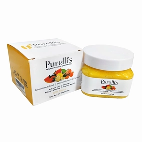 Turmeric Papaya Lemon Face and Body Scrub - Suitable for All Skin Types - 100% Natural Ingredients