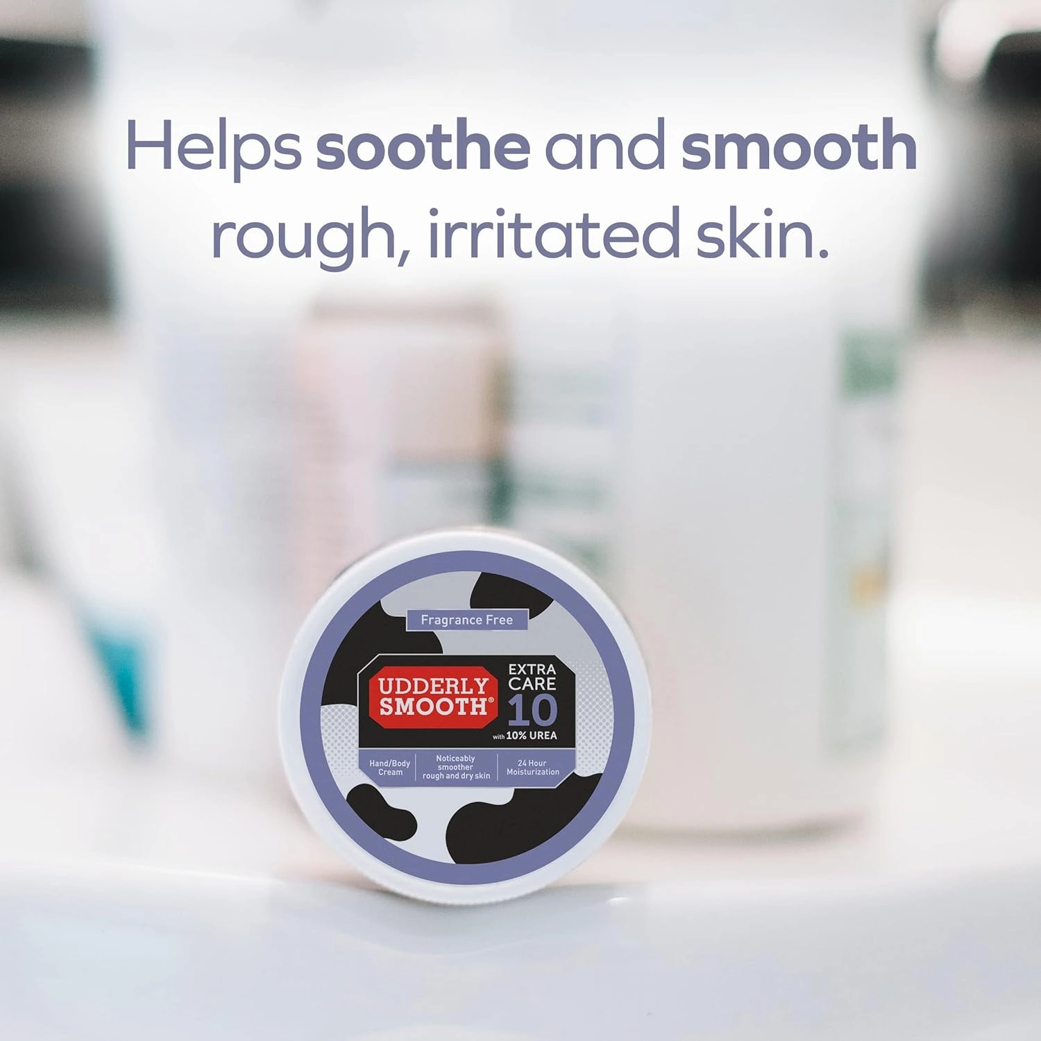 Udderly Smooth Extra Care 10 Hand/Body Deep Moisturizing Cream with 10% Urea, Unscented, 8 Ounce (Pack of 2)