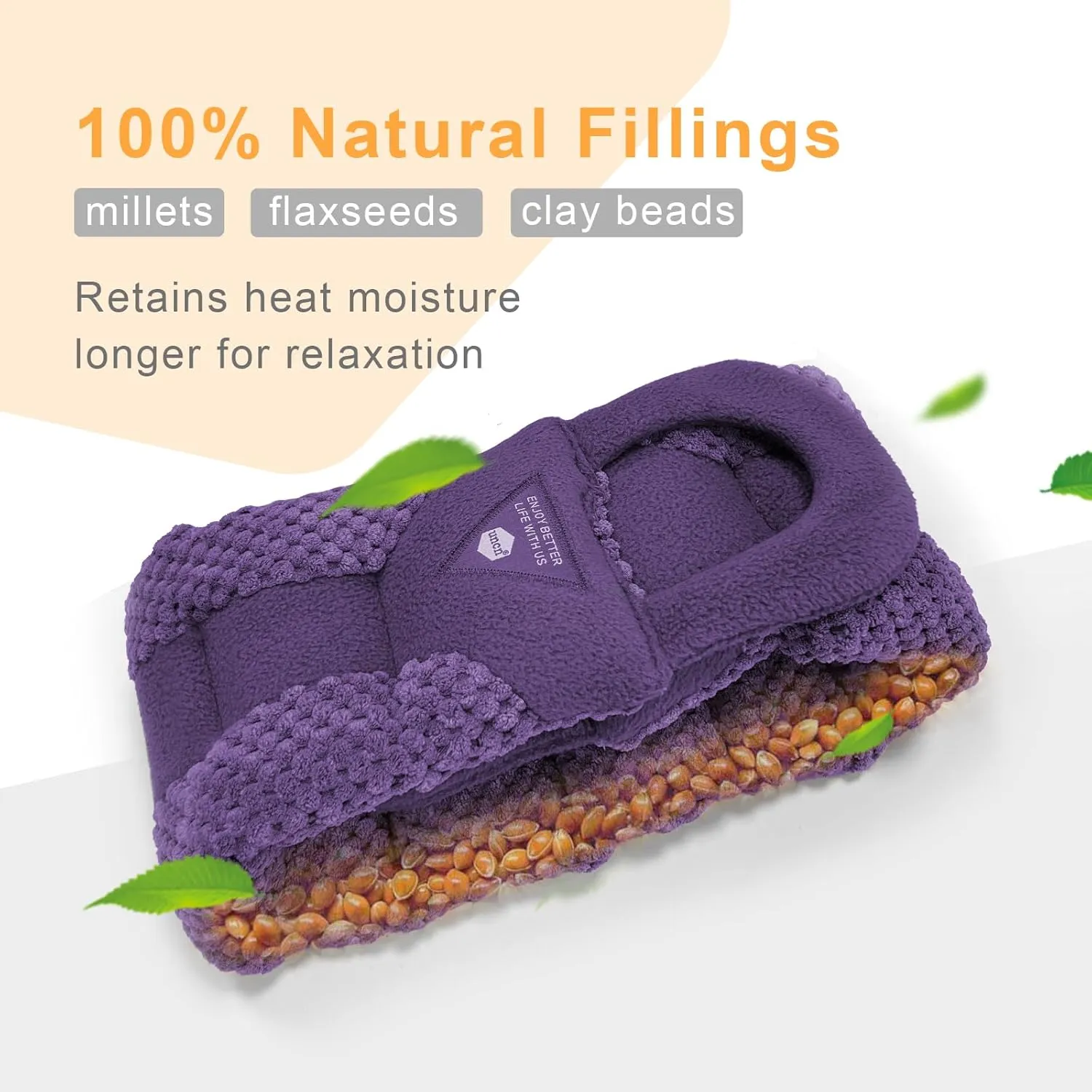 UNCN Long Heating pad for Neck and Shoulders Back 33 * 5.9" microwavable Large Moist Heat Pack Warm hot Compress Neck wrap Weighted Bag Massage Reusable Herbal Nature Calming Portable