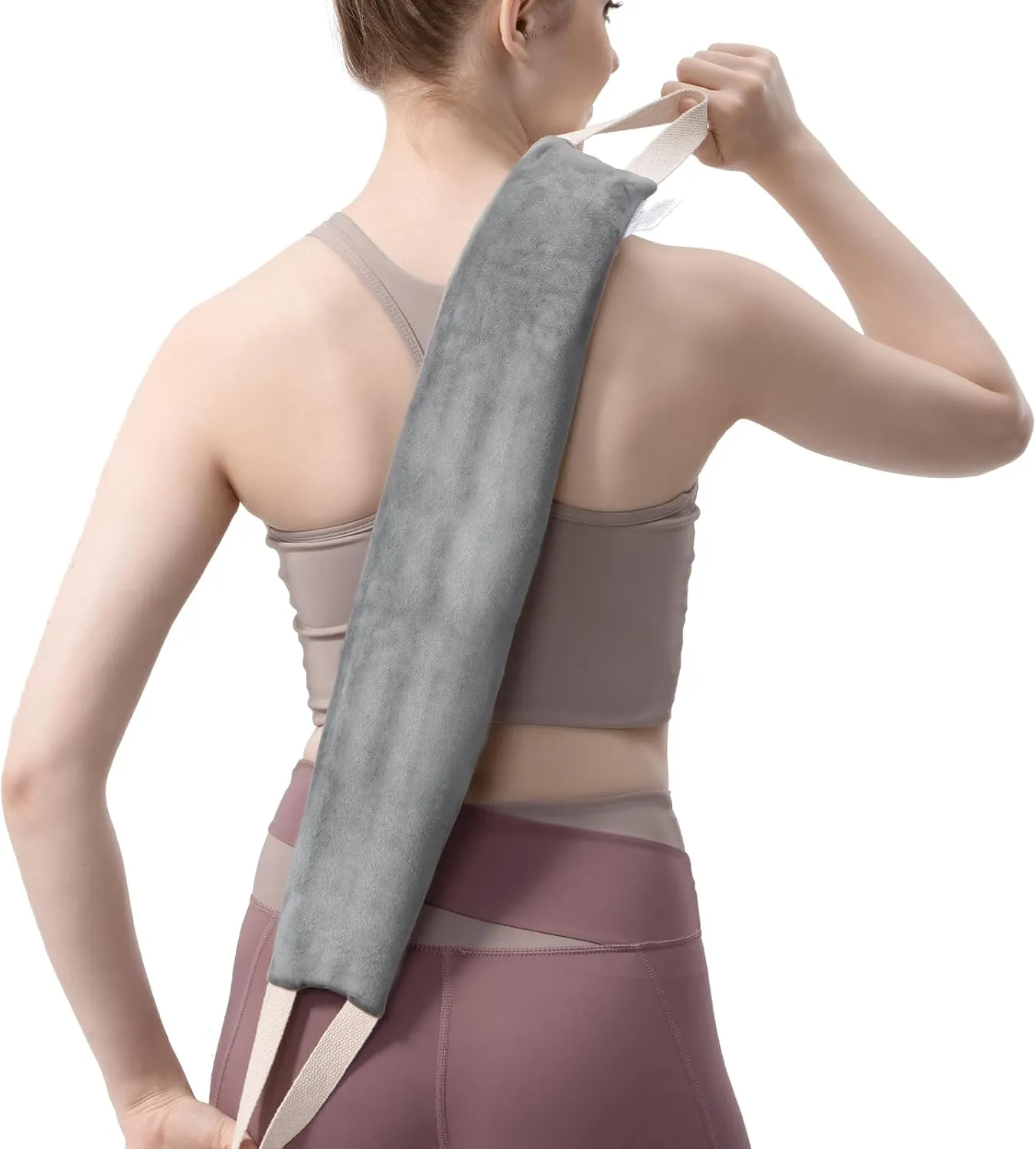 uncn Washable Heating Pad for Neck and Shoulders and Back Small Microwavable Wrap Weighted Lavender Warmer Heat Wrap Microwave Heatable Rice Sock Cervical Hot Pack Aromatherapy Scented 1.5Pounds
