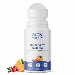 Under Arm Roll On With 5% AHA, 2% Kojic Acid & 1% Mandelic Acid - Prevents Body Odour - Long Lasting Underarm roll on with Fresh Smoothing Fragrance - All Skin Type - 50 ml