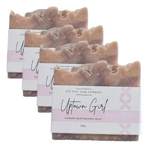 Uptown Girl Soap Collection Soap Bar – Skin Renewing, Vegan-Friendly with Lavender & Tea Tree Oil – Deep Cleansing & Nourishing for Glowing Skin – 5.8 oz Pack 4