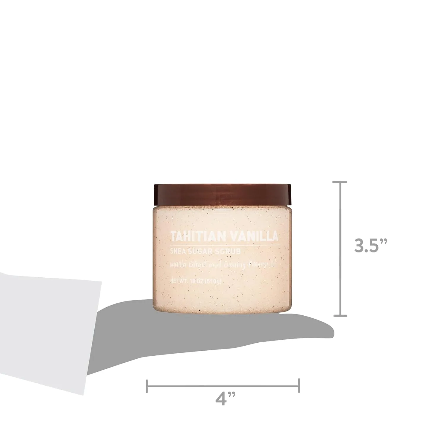 Vanilla Bean Sugar Scrub – Exfoliating Body Scrub for Women, Moisturizing Shea Butter, Natural Sugar Exfoliant, Hand and Foot Scrub, Paraben-Free, All Skin Types, 18 oz (18oz, Tahitian Vanilla)