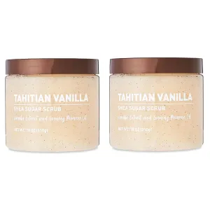 Vanilla Bean Sugar Scrub – Exfoliating Body Scrub for Women, Moisturizing Shea Butter, Natural Sugar Exfoliant, Hand and Foot Scrub, Paraben-Free, All Skin Types, 18 oz (18oz, Tahitian Vanilla)