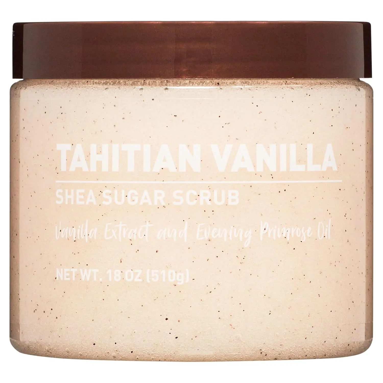 Vanilla Bean Sugar Scrub – Exfoliating Body Scrub for Women, Moisturizing Shea Butter, Natural Sugar Exfoliant, Hand and Foot Scrub, Paraben-Free, All Skin Types, 18 oz (18oz, Tahitian Vanilla)