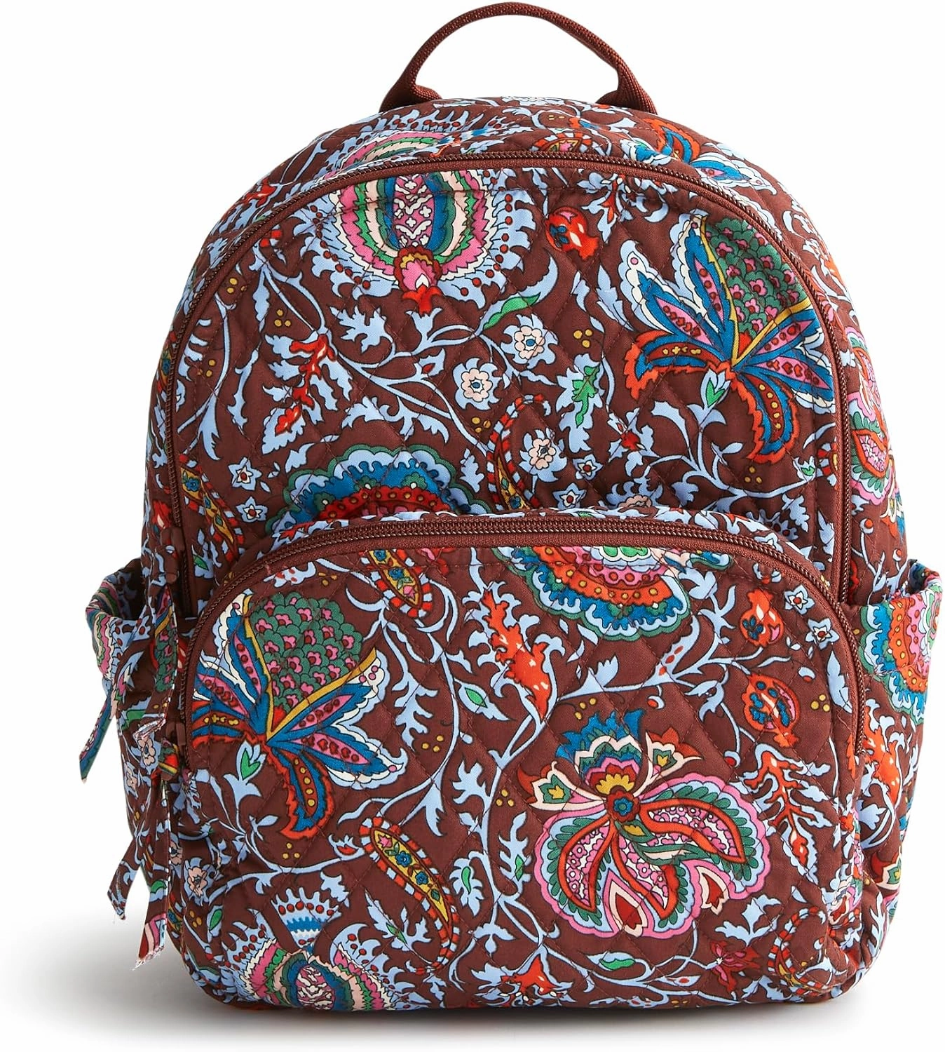 Vera Bradley Women's Premium Cotton Small Banbury Backpack, Marrakesh Cinnamon, One Size