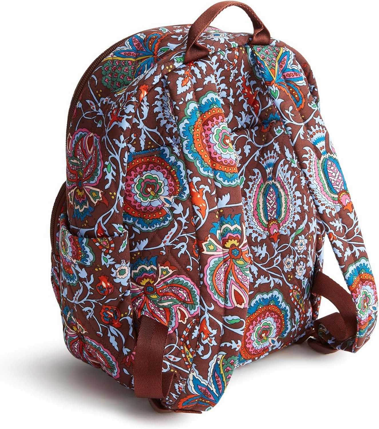 Vera Bradley Women's Premium Cotton Small Banbury Backpack, Marrakesh Cinnamon, One Size