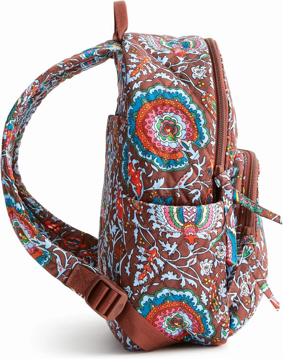 Vera Bradley Women's Premium Cotton Small Banbury Backpack, Marrakesh Cinnamon, One Size