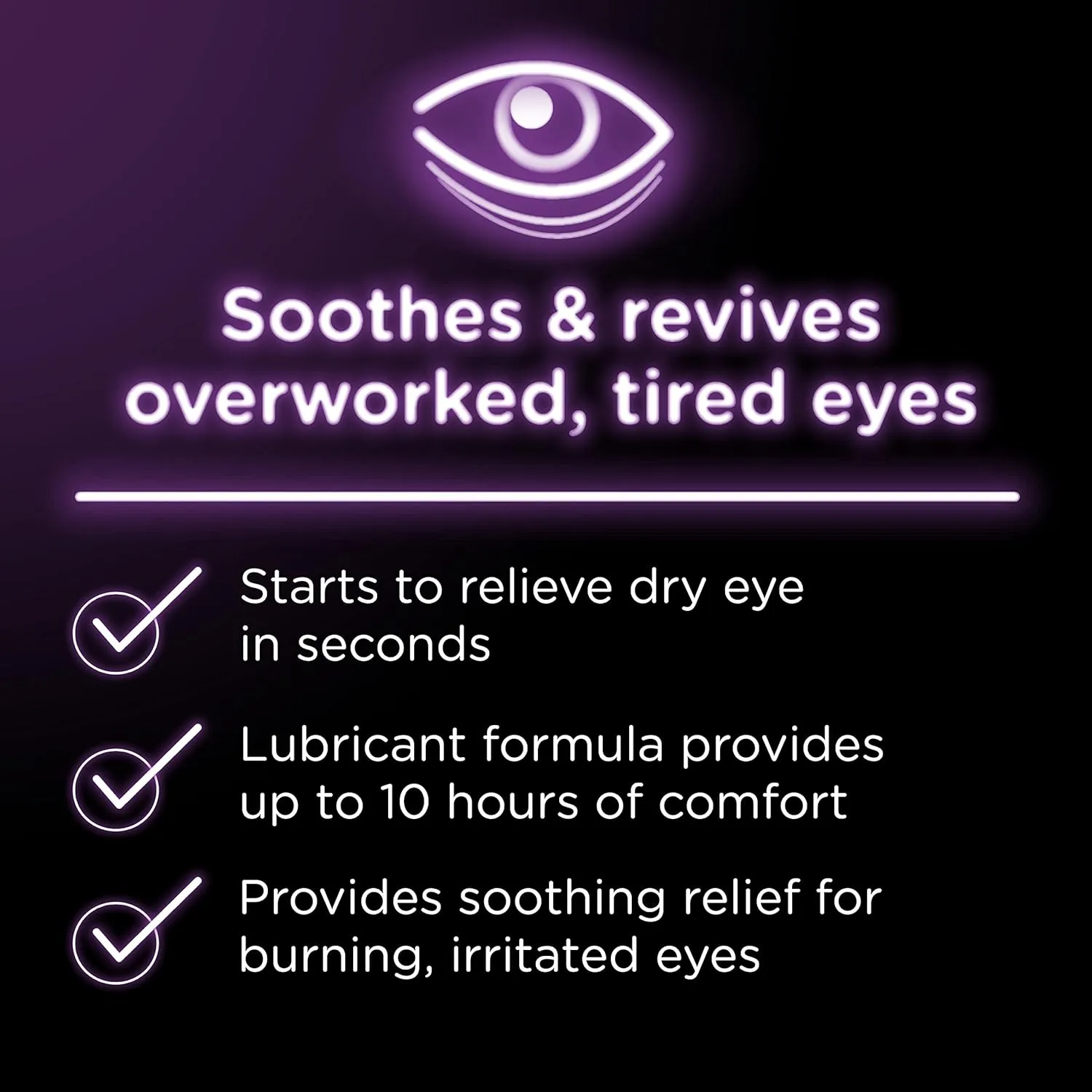 Visine Tired Eye Dry Eye Relief Eye Drops, Moisturizing & Soothing Drops for Irritated Eyes Due to Screen & Computer Use, 0.5 fl. oz