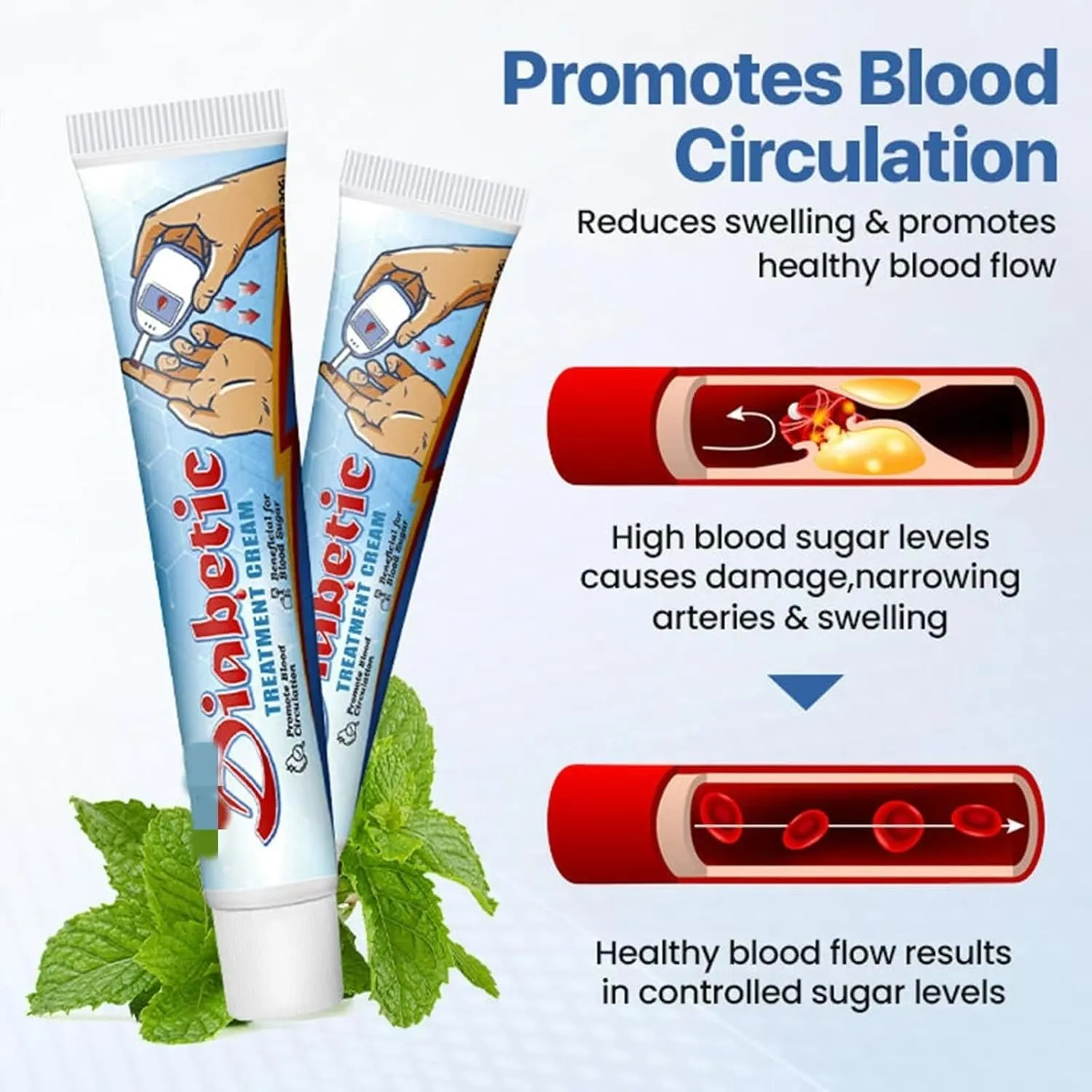 VitaGluco Diabetes Treatment Cream, Diabetics Skin Relief Cream, Diabetes Treatment cream, Foot Care - Keep Feet Healthy (2PCS)