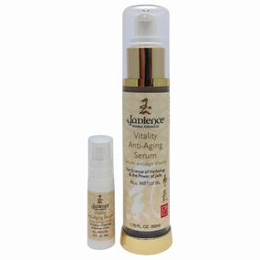 Vitality Anti-Aging Serum for All Skin Types: Promotes Healthy Skin | Smooth Fine Lines & Wrinkles, Rejuvenate, Brighten & Tone | All Natural | 1.75oz Full & .17oz Purse Size by Jadience