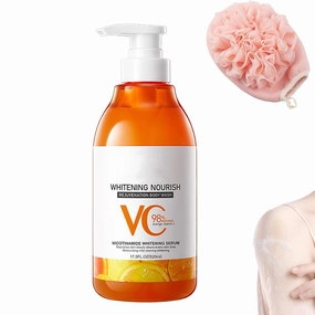 Vitamin C and Lemon Niacinamide Body Wash, 520ml Natural Nourish Vitamin C Body Wash, Deep Cleansing & Nourishing, Evens Tone, All Skin Types (1pcs)