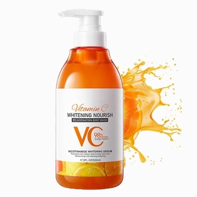 Vitamin C and Lemon 𝗡𝗶𝗮𝗰𝗶𝗻𝗮𝗺𝗶𝗱𝗲 Body Wash, Natural Nourish Vitamin C Body Wash, Deep Cleansing and Exfoliating Shower Gel, Evens Tone, All Skin Types (1PCS)