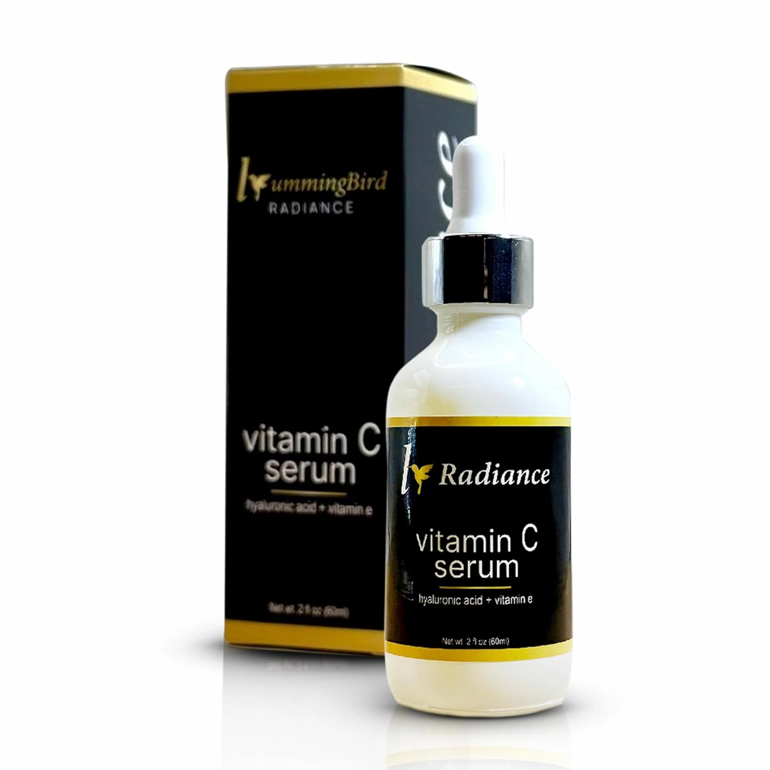 Vitamin C Serum with Hyaluronic Acid and Vitamin E, Anti-Aging Face Serum for Dark Spots, 2 fl oz.