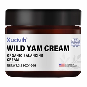 Wild Yam Cream,Natural Botanical Moisturizing Cream for Women,Estrogen-Free, Hormone-Free Formula,Supports Menopause Comfort, Skin Hydration & Balance – 3.38oz / 100g