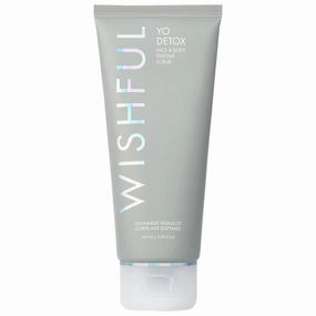 Wishful Yo Detox Charcoal Face & Body Enzyme Scrub 3.38 oz/ 100 mL