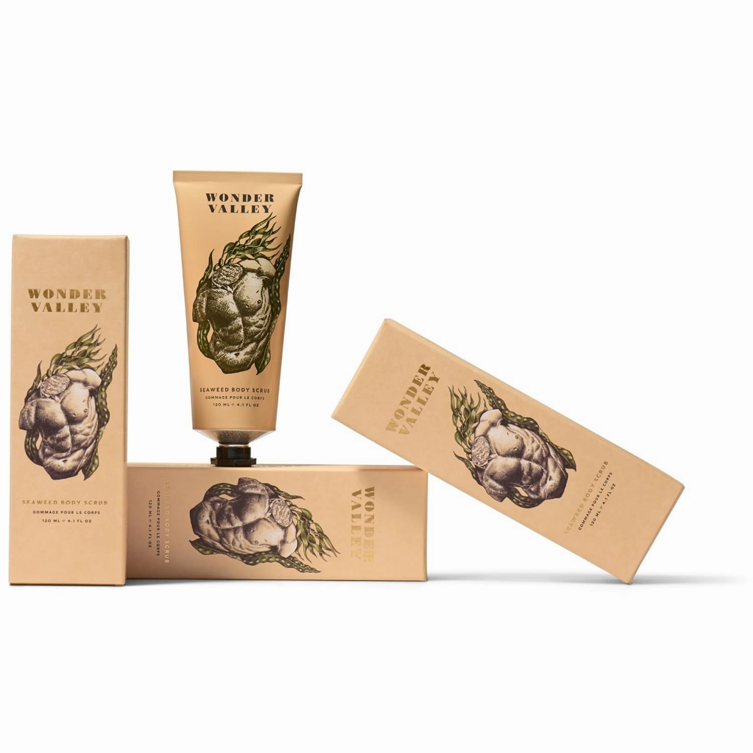 Wonder Valley - Seaweed Body Scrub | Vegan, Cruelty-Free, All Skin Types | Exfoliates and Softens Skin (4.1 fl oz | 120 ml)
