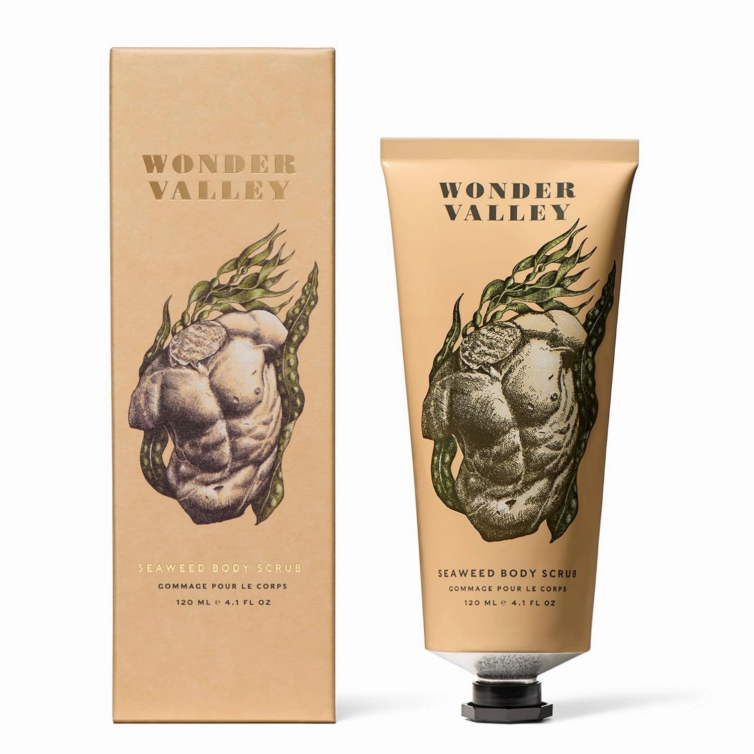 Wonder Valley - Seaweed Body Scrub | Vegan, Cruelty-Free, All Skin Types | Exfoliates and Softens Skin (4.1 fl oz | 120 ml)