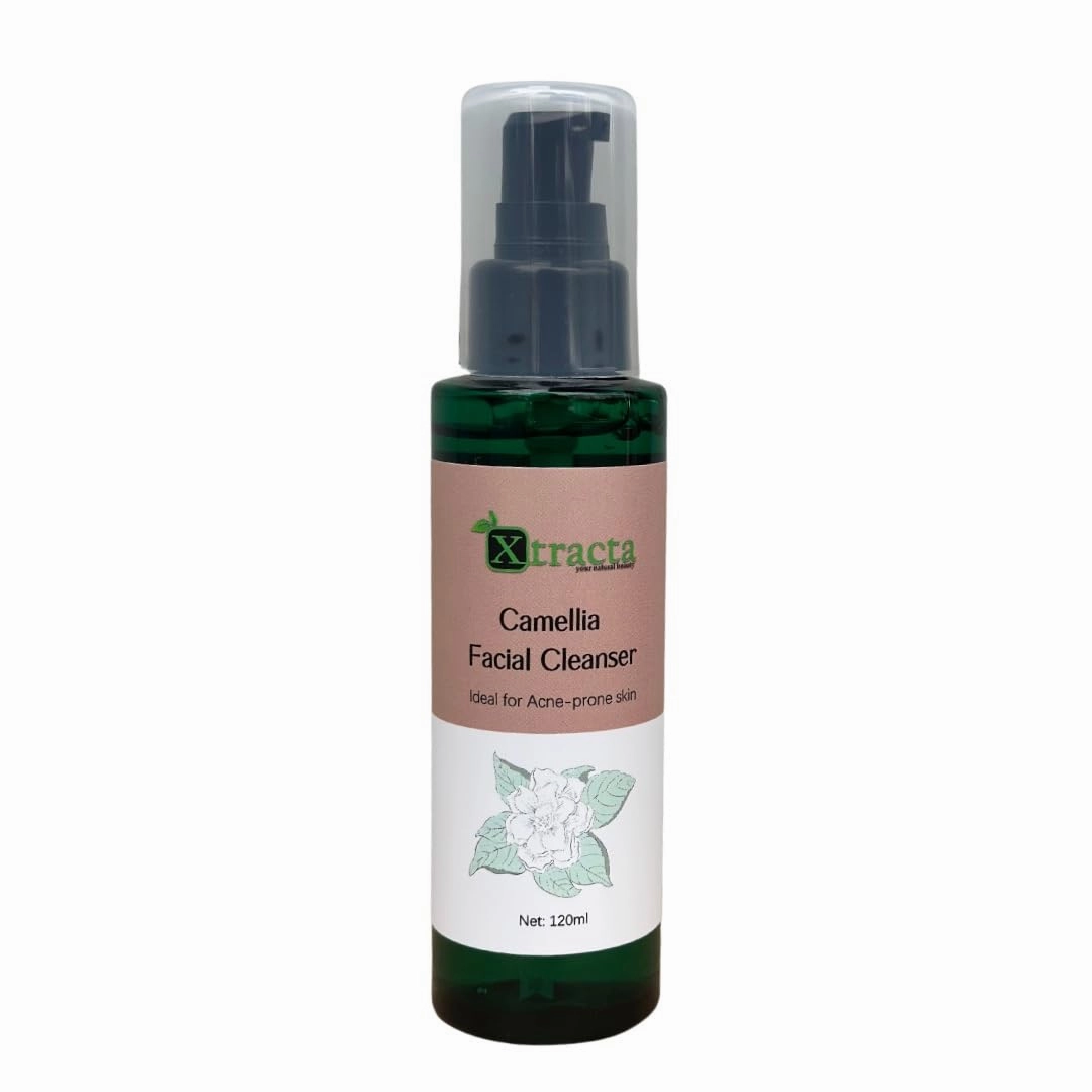 Xtracta Camellia Hydrating Facial Cleanser (4 Fl Oz) - Exfoliating Cleanser face wash with Camellia Extract (Green Tea), Amino Acids, Salicylic Acid & Pro-Vitamin B5 for Sensitive & Acne-Prone Skin