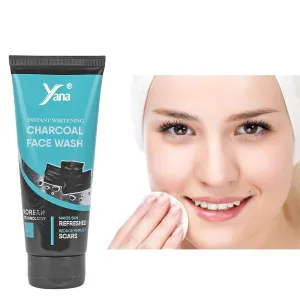 Yana Activated Charcoal Cleansing Face Wash travel size & Cleanser For Women By Korean Technoloy | Charcoal Face Wash Scrub | Side-effect Free