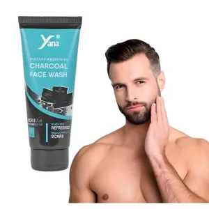 Yana men's purifying charcoal face wash, cleanser for men, Natural and Organic Daily Facial cleanser