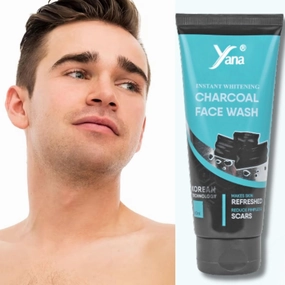 Yana Charcoal Face Wash travel size & Cleanser Men Pollution By Korean Technoloy | Charcoal Face Wash Scrub | Side-effect Free
