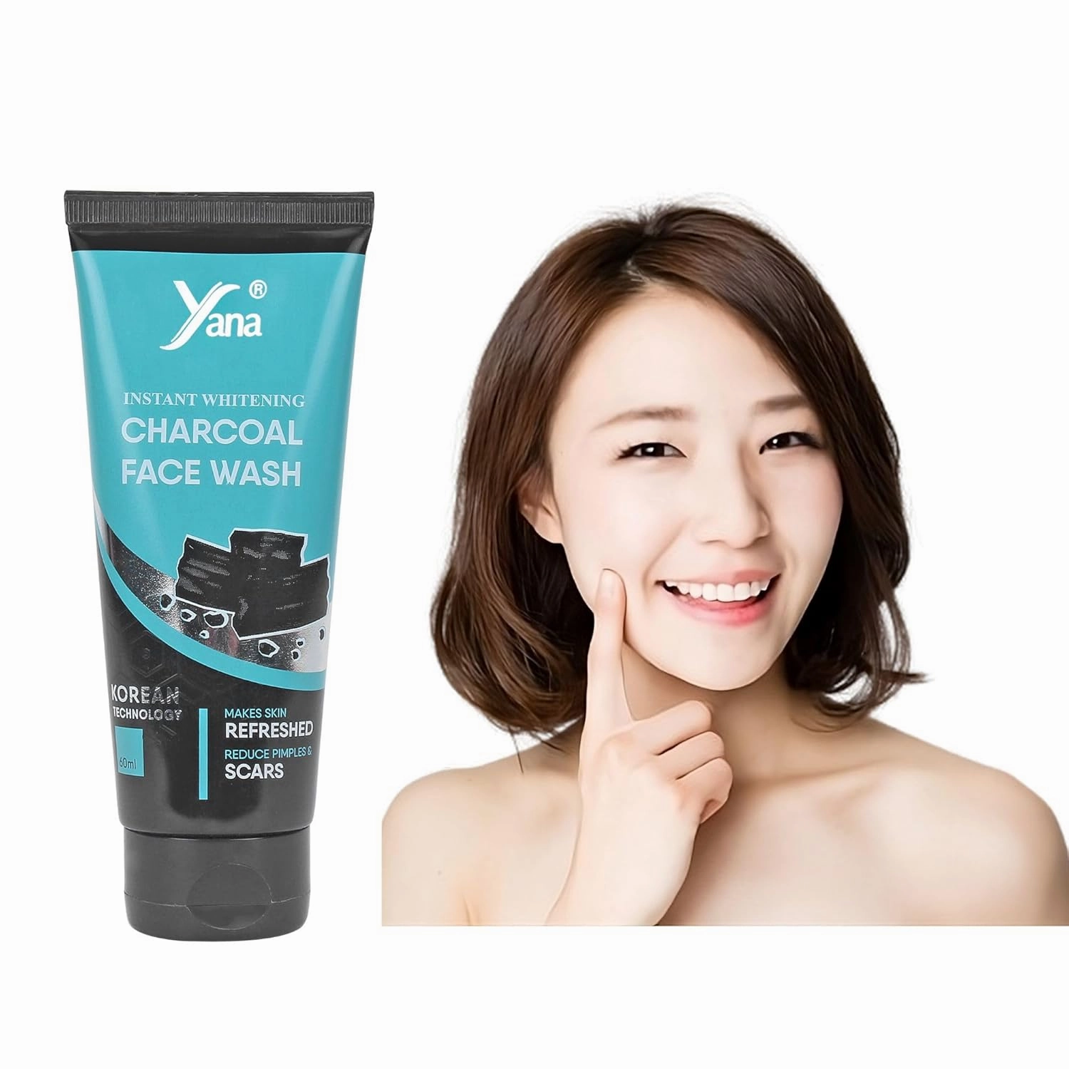 Yana men activate charcoal daily facial cleanser