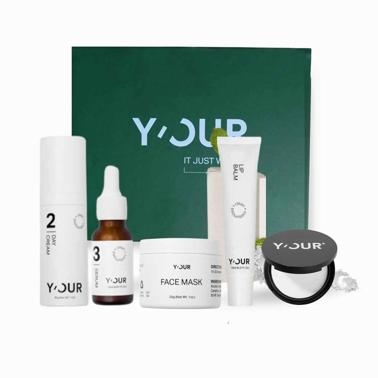 Y’OUR Acne-Care Sets: Acne Treatment Duo, 3-Step Acne Set, Purify & Treat Acne Set, Bloom & Blur Acne Set, Adult Acne Set. 5-Step Deluxe Blemish Control. Made in USA