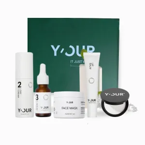 Y’OUR Acne-Care Sets: Acne Treatment Duo, 3-Step Acne Set, Purify & Treat Acne Set, Bloom & Blur Acne Set, Adult Acne Set. 5-Step Deluxe Blemish Control. Made in USA