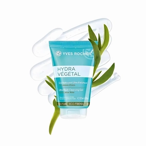 Yves Hydra Vegetal Ultra-Fresh Pore Cleansing Gel - Hydrating Facial Cleanser for Combination Skin To Normal Skin - Gentle Face Wash with Edulis Cellular Water - Daily Facial Gel Makeup Remover 4.2 oz