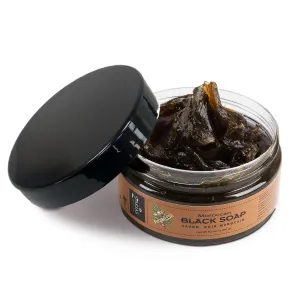 Zakia's Morocco Black Soap (Beldi Soap) with Argan Oil 100% natural Moroccan Black Soap, Body Scrub, Pure & Natural, Purifying, Cleansing, exfoliating for Hammam Ritual- 8.0 Oz / 226gr