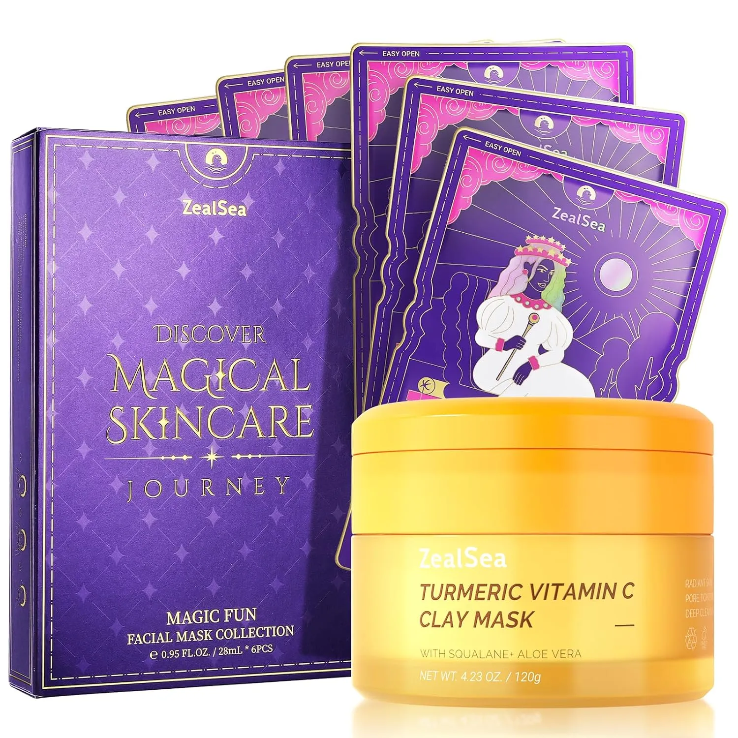 ZealSea Face Masks and Turmeric Clay Mask Bundle