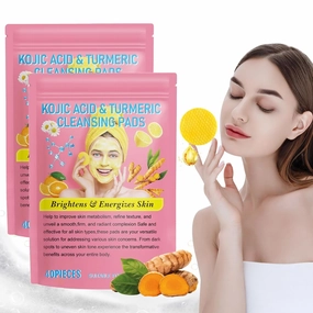 Zenith Brightening Pads - Turmeric & Kojic Acid Exfoliating Pads 40 Ct, Zenith Glow Brightening Pads, Turmeric Kojic Acid Pads Facial Sponges for Cleansing and Exfoliating (2 Bag)
